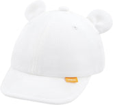 Dicry Toddler Boy Baseball Cap Baby Sun Soft Caps Girl Cute Bear Ear Hat Kid Summer Adjustable Hats for Infant