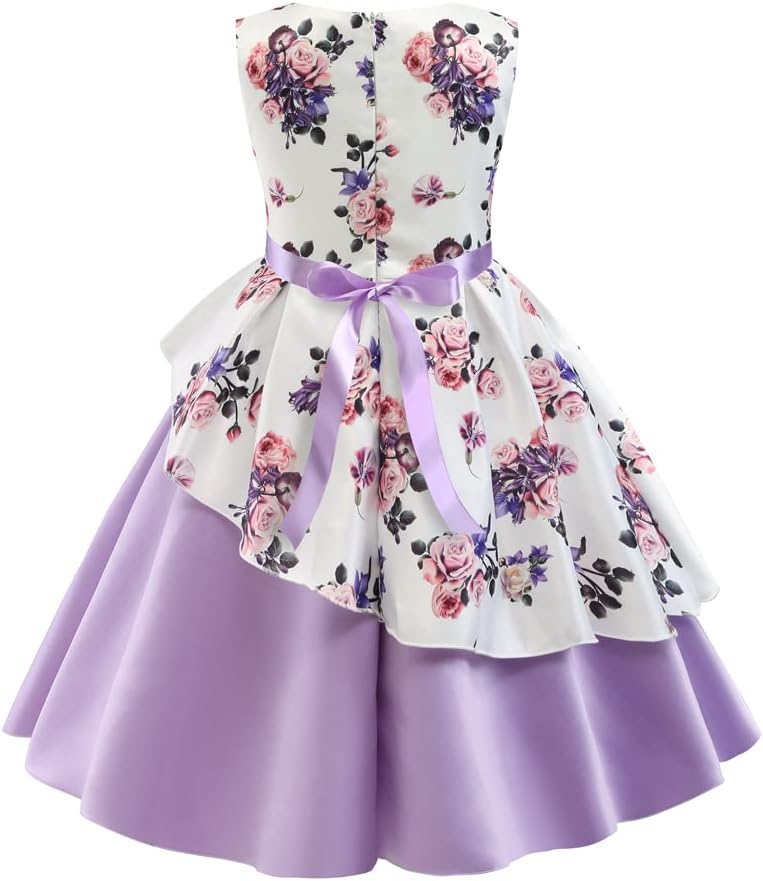 2T-9T Flower Girls Pageant Party Dresses Kids Special Occasion Floral Dicry 2T-9T Flower Girls Pageant Party Dresses Kids Special Occasion Floral Dicry