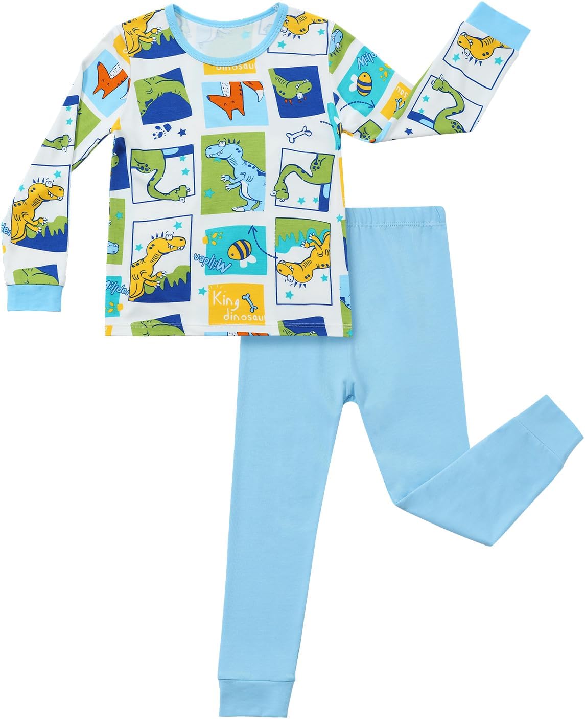 Dicry Baby Boys Girls Pajama Sets 2-8Y Toddler Kids Softness Two Piece Long-Sleeve Snug fit Sleepwear