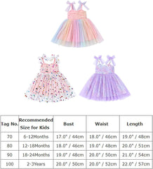 Dicry Baby Girls Tutu Dress Summer Sleeveless Backless Princess Birthday Party Dresses Sequin Ruffle Tulle Bowknot Sundress