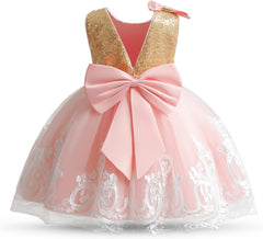 Dicry Girls' Tulle Flower Princess Wedding Dress for Toddler and Baby Girl baby dress