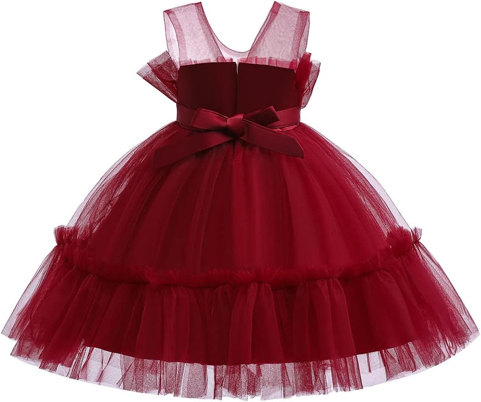 baby girl dresses 6-9 months Amazon.com: Toddler Baby Girls Lace Tulle Dress Flying Sleeve Bow Princess Party Wedding Pageant Bridesmaid Red (Red, 3-6 Months): Clothing, Shoes & Jewelry