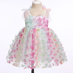 Dicry Baby Girls Tutu Dress Summer Sleeveless Backless Princess Birthday Party Dresses Sequin Ruffle Tulle Bowknot Sundress