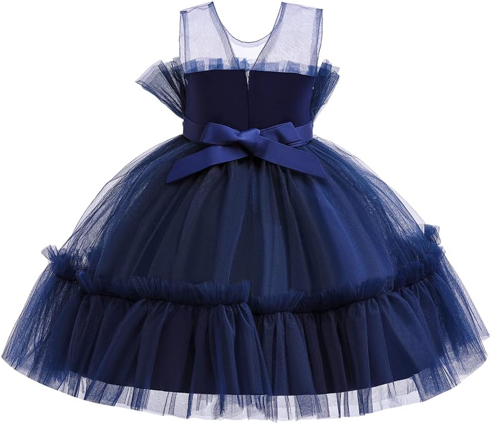 6M-9T Infant Baby Girls Ruffle Ball Gown Party Pageant Lace Dresses Dicry 6M-9T Infant Baby Girls Ruffle Ball Gown Party Pageant Lace Dresses Dicry