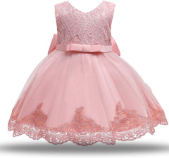 Dicry Girls' Tulle Flower Princess Wedding Dress for Toddler and Baby Girl baby dress