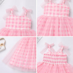 Dicry Baby Girls Tutu Dress Summer Sleeveless Backless Princess Birthday Party Dresses Sequin Ruffle Tulle Bowknot Sundress