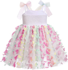 Dicry Baby Girls Tutu Dress Summer Sleeveless Backless Princess Birthday Party Dresses Sequin Ruffle Tulle Bowknot Sundress