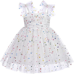 Dicry Baby Girls Tutu Dress Summer Sleeveless Backless Princess Birthday Party Dresses Sequin Ruffle Tulle Bowknot Sundress