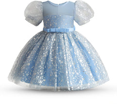 Dicry Girls' Tulle Flower Princess Wedding Dress for Toddler and Baby Girl baby dress