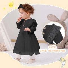 Dicry Toddler Baby Girl's Tutu Dress Fall Outfits Knit Long Sleeve Princess Clothes 3-24 Month