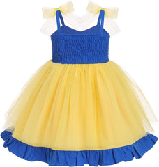 Dicry Baby Girls Tutu Dress Summer Sleeveless Backless Princess Birthday Party Dresses Sequin Ruffle Tulle Bowknot Sundress