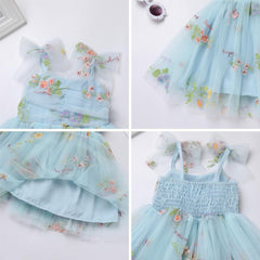 Dicry Baby Girls Tutu Dress Summer Sleeveless Backless Princess Birthday Party Dresses Sequin Ruffle Tulle Bowknot Sundress