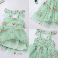 Dicry Baby Girls Tutu Dress Summer Sleeveless Backless Princess Birthday Party Dresses Sequin Ruffle Tulle Bowknot Sundress