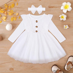 Dicry Toddler Baby Girl's Tutu Dress Fall Outfits Knit Long Sleeve Princess Clothes 3-24 Month