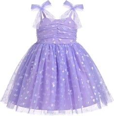 Dicry Baby Girls Tutu Dress Summer Sleeveless Backless Princess Birthday Party Dresses Sequin Ruffle Tulle Bowknot Sundress