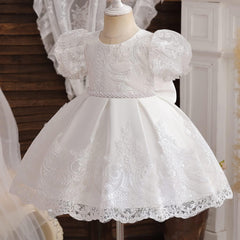 Dicry Girls' Tulle Flower Princess Wedding Dress for Toddler and Baby Girl baby dress