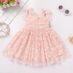 Dicry Baby Girls Tutu Dress Summer Sleeveless Backless Princess Birthday Party Dresses Sequin Ruffle Tulle Bowknot Sundress