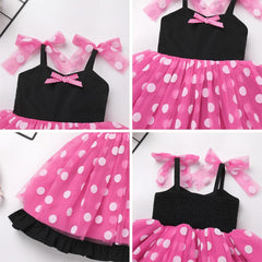 Dicry Baby Girls Tutu Dress Summer Sleeveless Backless Princess Birthday Party Dresses Sequin Ruffle Tulle Bowknot Sundress