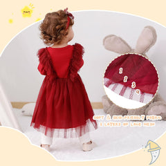 Dicry Toddler Baby Girl's Tutu Dress Fall Outfits Knit Long Sleeve Princess Clothes 3-24 Month