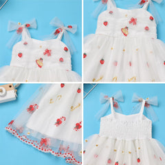 Dicry Baby Girls Tutu Dress Summer Sleeveless Backless Princess Birthday Party Dresses Sequin Ruffle Tulle Bowknot Sundress