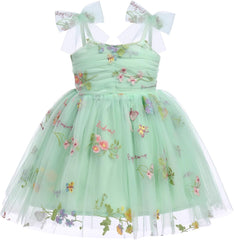 Dicry Baby Girls Tutu Dress Summer Sleeveless Backless Princess Birthday Party Dresses Sequin Ruffle Tulle Bowknot Sundress