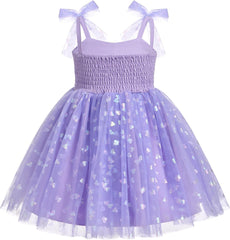 Dicry Baby Girls Tutu Dress Summer Sleeveless Backless Princess Birthday Party Dresses Sequin Ruffle Tulle Bowknot Sundress