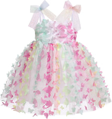 Dicry Baby Girls Tutu Dress Summer Sleeveless Backless Princess Birthday Party Dresses Sequin Ruffle Tulle Bowknot Sundress