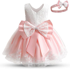 Dicry Girls' Tulle Flower Princess Wedding Dress for Toddler and Baby Girl baby dress