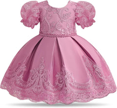 Dicry Girls' Tulle Flower Princess Wedding Dress for Toddler and Baby Girl baby dress