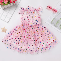 Dicry Baby Girls Tutu Dress Summer Sleeveless Backless Princess Birthday Party Dresses Sequin Ruffle Tulle Bowknot Sundress