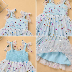 Dicry Baby Girls Tutu Dress Summer Sleeveless Backless Princess Birthday Party Dresses Sequin Ruffle Tulle Bowknot Sundress