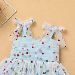 Dicry Baby Girls Tutu Dress Summer Sleeveless Backless Princess Birthday Party Dresses Sequin Ruffle Tulle Bowknot Sundress