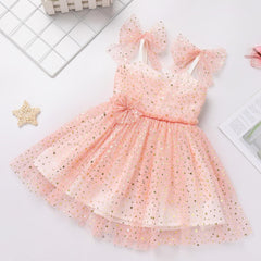 Dicry Baby Girls Tutu Dress Summer Sleeveless Backless Princess Birthday Party Dresses Sequin Ruffle Tulle Bowknot Sundress