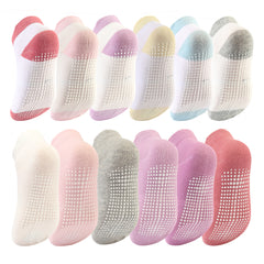 Dicry Toddler Non-Slip Ankle Socks Baby Anti-skid Grips Socks for Infant Kids