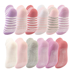 Dicry Toddler Non-Slip Ankle Socks Baby Anti-skid Grips Socks for Infant Kids